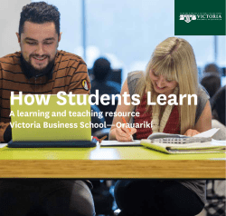 How Students Learn - Victoria University of Wellington