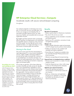 Enterprise Cloud Services Compute At-A-Glance