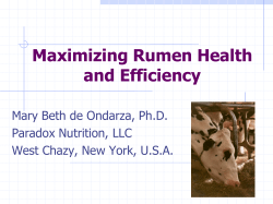 Predicting Roughage Intake and Total Dry Matter
