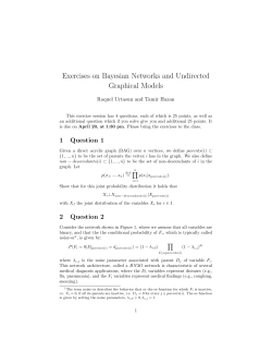 Exercises on Bayesian Networks and Undirected Graphical Models