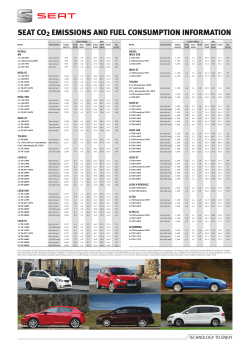 SEAT CO2 EmiSSiOnS And fuEl COnSumpTiOn infOrmATiOn