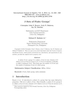 D-Sets of finite groups