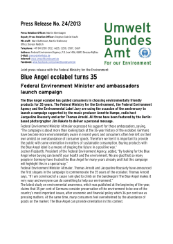 Blue Angel ecolabel turns 35