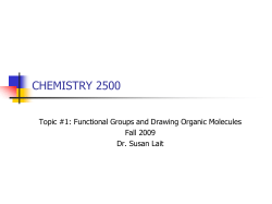 Functional Groups and Drawing Molecules