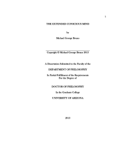 The Extended Conscious Mind - Department of Philosophy and