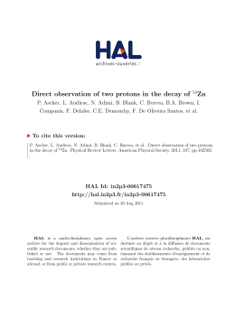 Direct observation of two protons in the decay of 54Zn - Hal-CEA