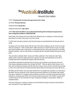 Fracking will not keep local gas prices from rising