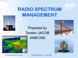 Introduction to aeronautical radio spectrum management
