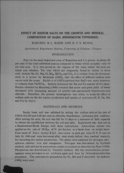effect of sodium salts on the growth and mineral composition