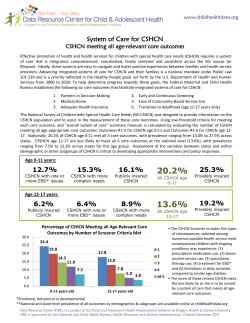 System of Care for CSHCN - Data Resource Center for Child and