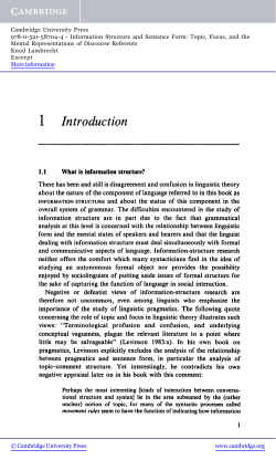 Information Structure and Sentenc - Beck-Shop