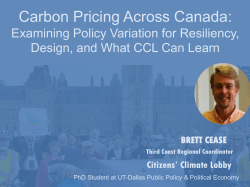 Carbon Pricing Policy Variation across Four Canadian Provinces