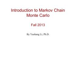 Markov Chain Monte Carlo