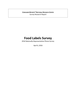 Food Labels Survey 2016