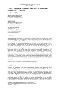 Energy Consumption, Economic Growth and CO2 emissions in