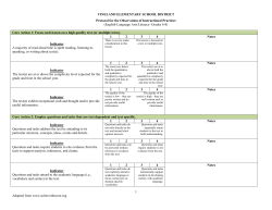 Protocol for the Observation of Instructional Practices (English