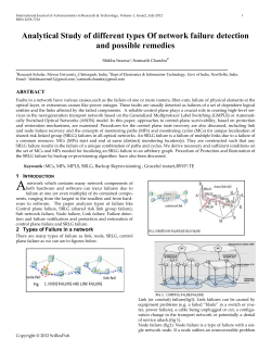 Analytical Study of different types Of network failure detection and