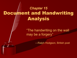 Forensic Science Documentation