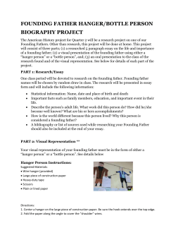 founding father hanger/bottle person biography project