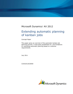 Extending automatic planning of kanban jobs