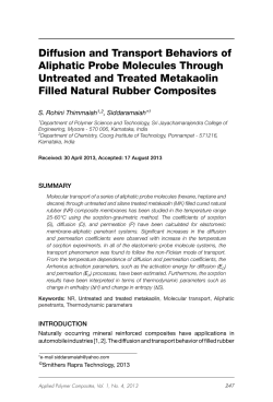 Diffusion and Transport Behaviors of Aliphatic Probe Molecules