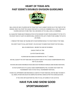 HAVE FUN AND SHOW GOOD SPORTSMANSHIP!