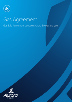 Gas Agreement - Aurora Energy