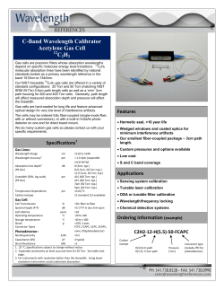 C-Band Wavelength Calibrator Acetylene Gas Cell C2H2