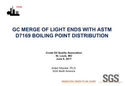 gc merge of light ends with astm d7169 boiling point distribution