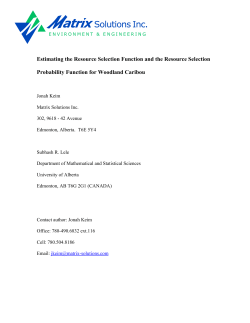 Estimating the Resource Selection Function and the Resource