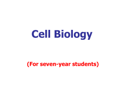 Chapter1 introduction 1-1 The Content Cell Biology Study