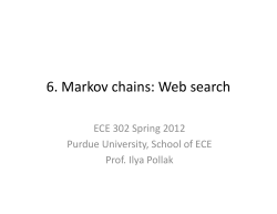 6. Markov chains: Web search