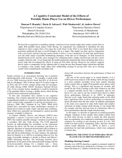 A Cognitive Constraint Model of the Effects of Portable Music