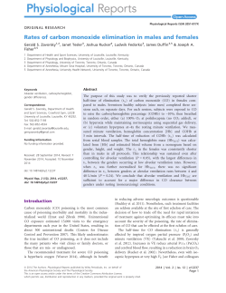 Rates of carbon monoxide elimination in males and females