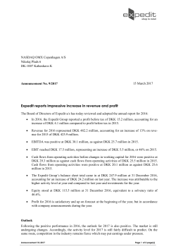 Expedit reports impressive increase in revenue and profit