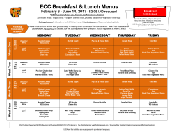 Elementary Lunch Menu - Flushing Community Schools