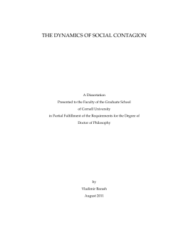 the dynamics of social contagion