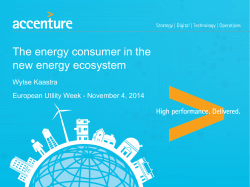 The energy consumer in the new energy ecosystem
