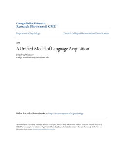 A Unified Model of Language Acquisition