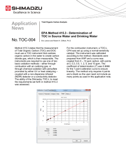 No.TOC-004 - Shimadzu Scientific Instruments