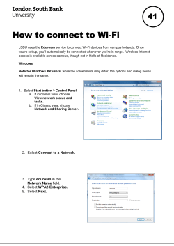 Connecting to Wi-Fi