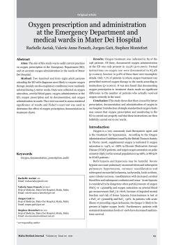 Oxygen prescription and administration at the Emergency