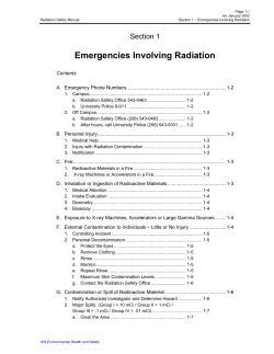 Section 1 - Environmental Health and Safety