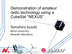 Demonstration of amateur radio technology using a CubeSat