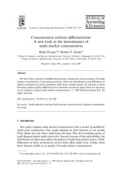 A new look at the determinants of audit market concentration