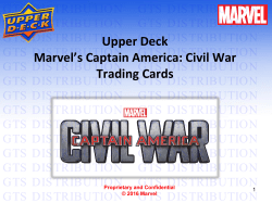 Upper Deck Marvel`s Captain America: Civil War Trading Cards