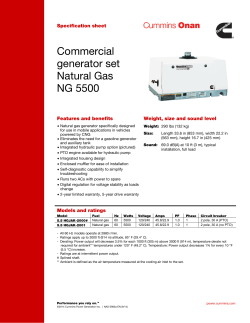 Commercial generator set Natural Gas NG 5500