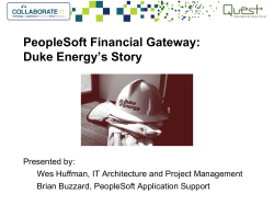 Implementing Financial Gateway - Quest International Users Group