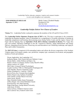 Leadership Fairfax educates, prepares, inspires and connects