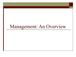 Introduction to Management